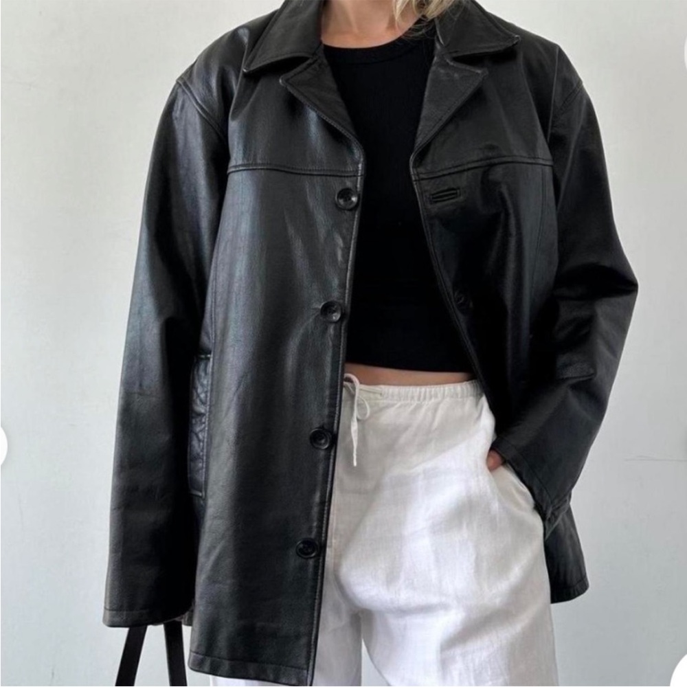 SUB ZERO Vintage 90’s Leather Jacket Men’s Small Women’s Large
